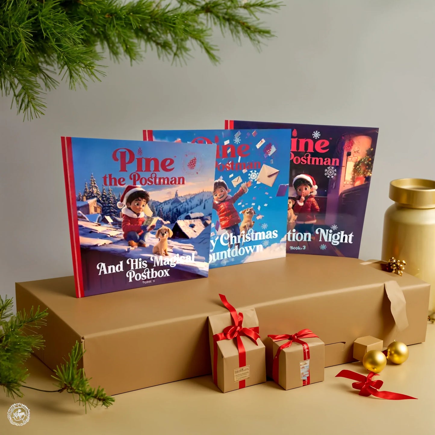 Pine the Postman's Postbox & Book Set